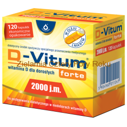 D-Vitum Forte 2000 j.m. Witamina D3 naturalna z lanoliny Oleofarm 120 kapsułek
